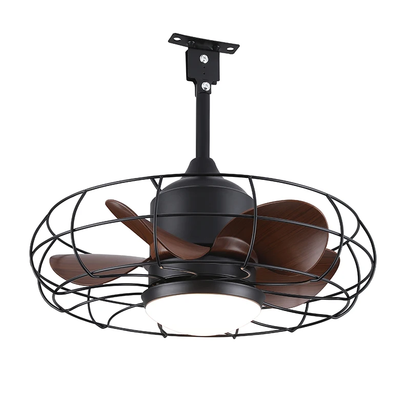 Outdoor Industrial Style Simple Modern Tri-color Lighting Black Round Cage Small Electric Hanging Fan with LED Lamp
Outdoor Industrial Style Simple Modern Tri-color Lighting Black Round Cage Small Electric Hanging Fan with LED Lamp