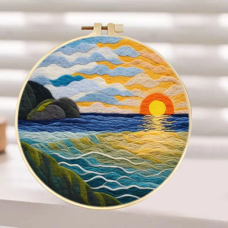 Wool Felting Painting Diy Wool Embroidery Lake Scenery Kit Wool Needle Felt Picture Kit Craft Painting Gift
Wool Felting Painting Diy Wool Embroidery Lake Scenery Kit Wool Needle Felt Picture Kit Craft Painting Gift