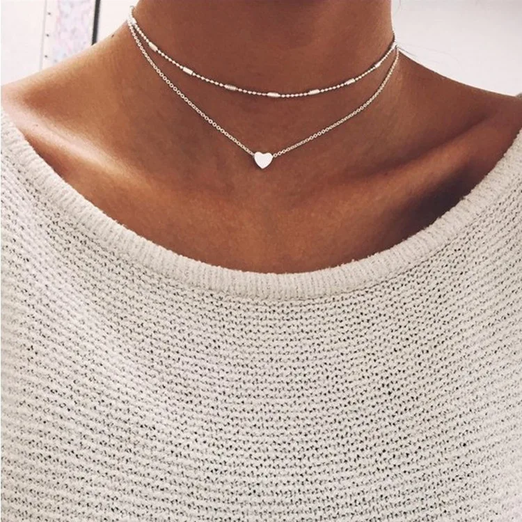 cross-border simple trend women's street auction necklace, multi-layer copper peach heart star moon collarbone necklace
cross-border simple trend women's street auction necklace, multi-layer copper peach heart star moon collarbone necklace