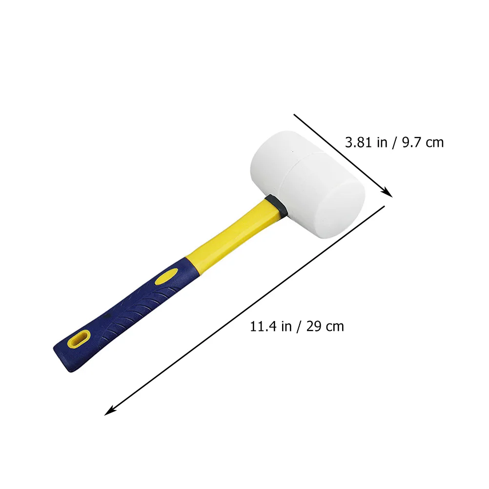 1pc Gavel Hammer Decoration Tools Rubber Mallet Flooring Woodworking Fiber Handle Shockproof Durable Hanging Hole Industrial Use
1pc Gavel Hammer Decoration Tools Rubber Mallet Flooring Woodworking Fiber Handle Shockproof Durable Hanging Hole Industrial Use