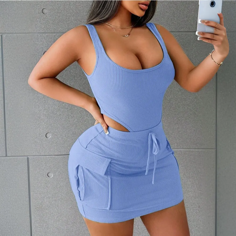 new in matching sets 2025 summer ropa de mujer blue sexy jumpsuits short skirts sets sasual sets 2 piece sets woman clothing
new in matching sets 2025 summer ropa de mujer blue sexy jumpsuits short skirts sets sasual sets 2 piece sets woman clothing
