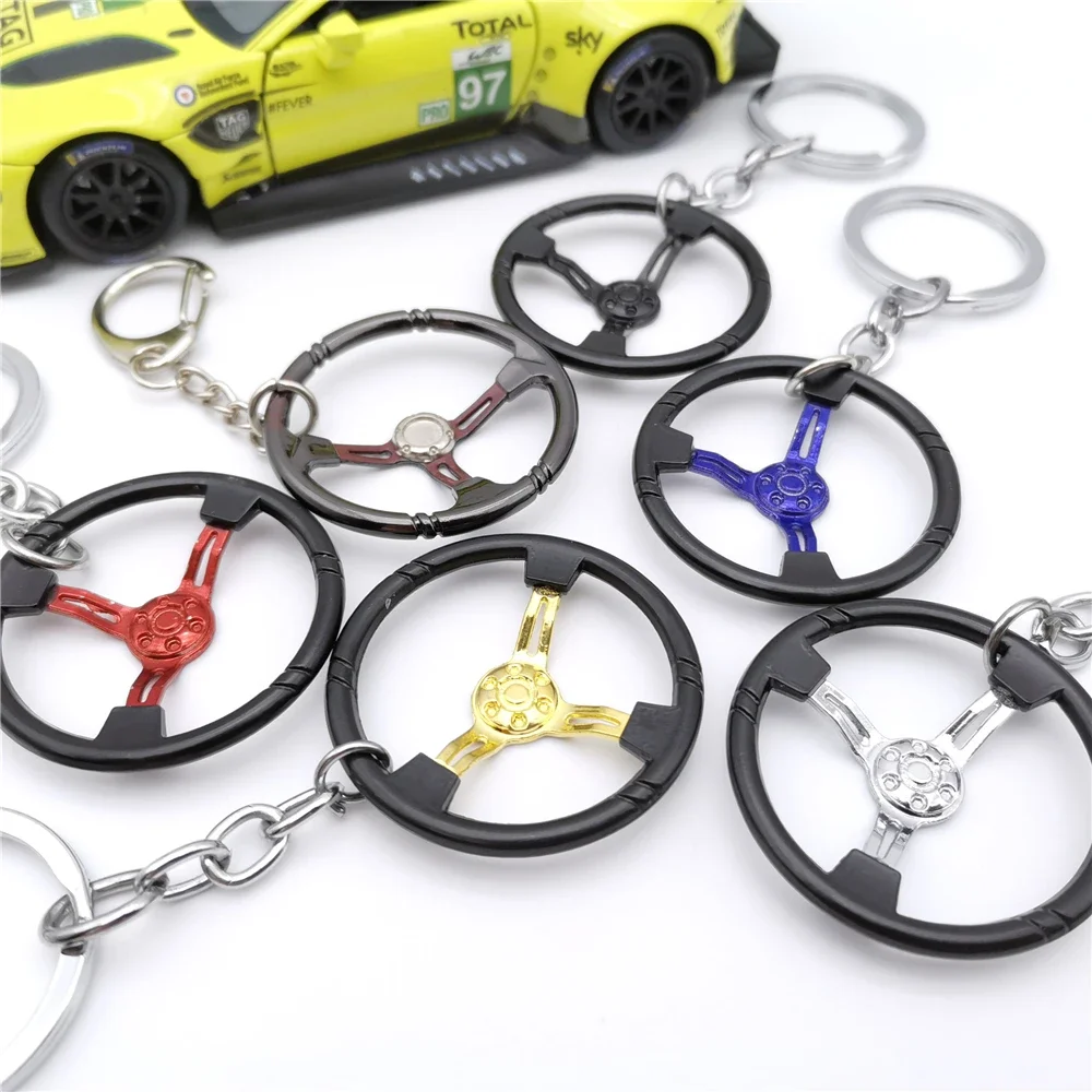 Car Metal Steering Wheel Keyring Model Racing Steering Wheel Key Ring Creative Motorcycle Keychain Car Key Chain Accessories
Car Metal Steering Wheel Keyring Model Racing Steering Wheel Key Ring Creative Motorcycle Keychain Car Key Chain Accessories