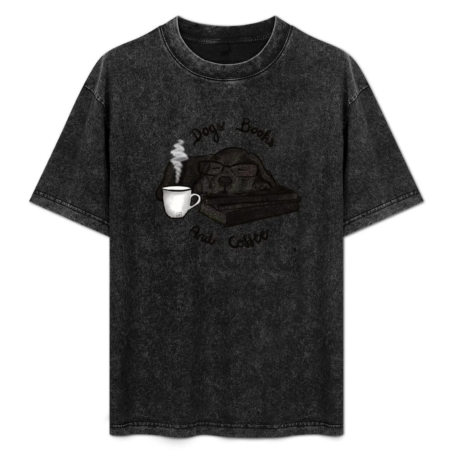 Dogs books and coffee T-Shirt Fashion Casual Short Sleeve Top
Dogs books and coffee T-Shirt Fashion Casual Short Sleeve Top