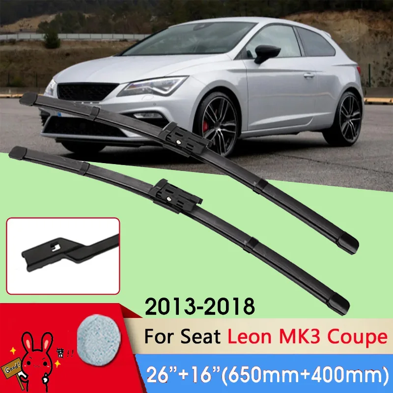 Car Wiper Front wiper Blade 26"+16" For Seat Leon MK3 Coupe 2013-2018 Fit push button Front Windscreen Wipers Auto Accessories
Car Wiper Front wiper Blade 26"+16" For Seat Leon MK3 Coupe 2013-2018 Fit push button Front Windscreen Wipers Auto Accessories