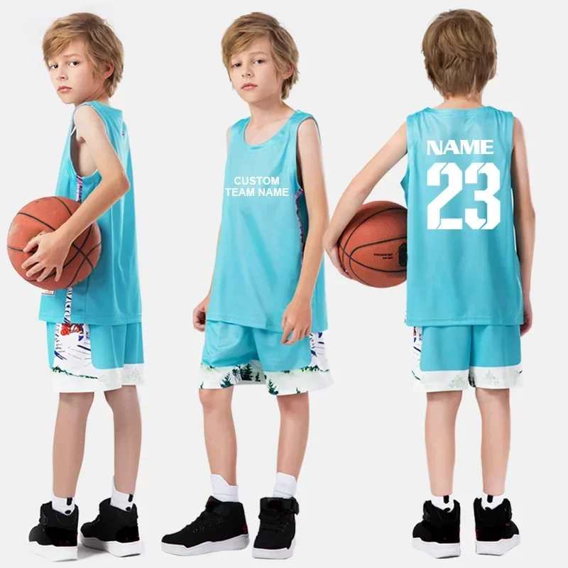 CustomChildrens Summer Basketball Uniform Set Polyester Breathable Kids Basketball Shirt Cheap Basketball Jersey For Boys B210
CustomChildrens Summer Basketball Uniform Set Polyester Breathable Kids Basketball Shirt Cheap Basketball Jersey For Boys B210