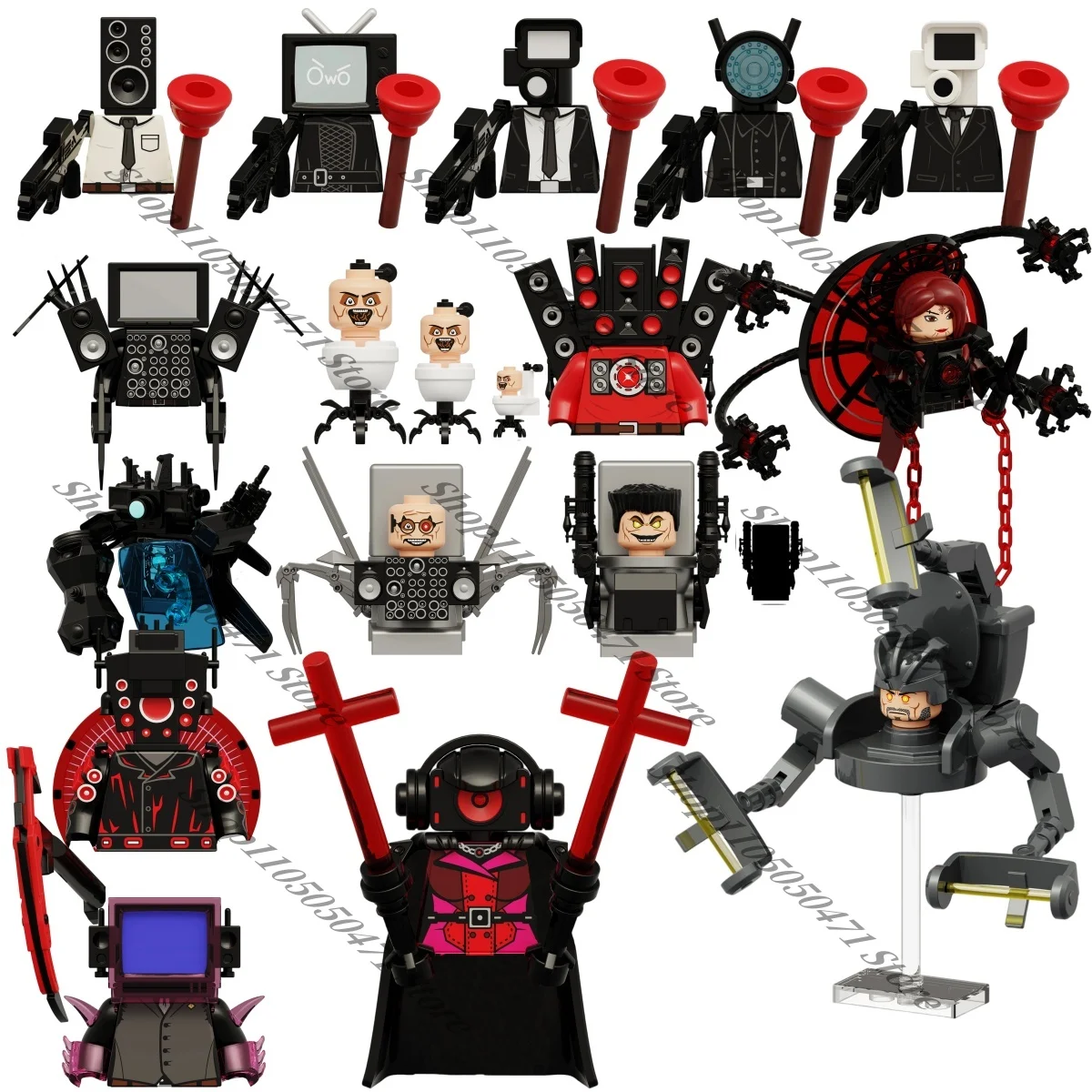Hot block toys Skibidi Toilet classic characters Monitor Titan Audio Man children's 3D model building block dolls holiday gifts
Hot block toys Skibidi Toilet classic characters Monitor Titan Audio Man children's 3D model building block dolls holiday gifts
