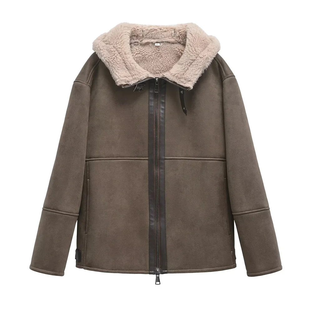 ZARF2024 new winter women's clothing high-end simple casual fashion versatile long-sleeved hooded double-sided jacket
ZARF2024 new winter women's clothing high-end simple casual fashion versatile long-sleeved hooded double-sided jacket