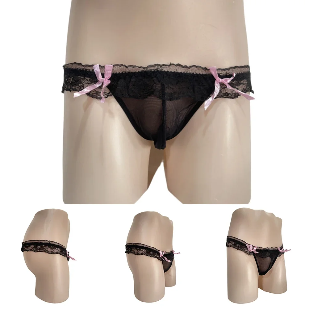 1pc Sexy Men's Briefs Pouch Low Waist Panties Sheer Lace Mesh G-strings Underwear Breathable Thongs Lingerie
1pc Sexy Men's Briefs Pouch Low Waist Panties Sheer Lace Mesh G-strings Underwear Breathable Thongs Lingerie