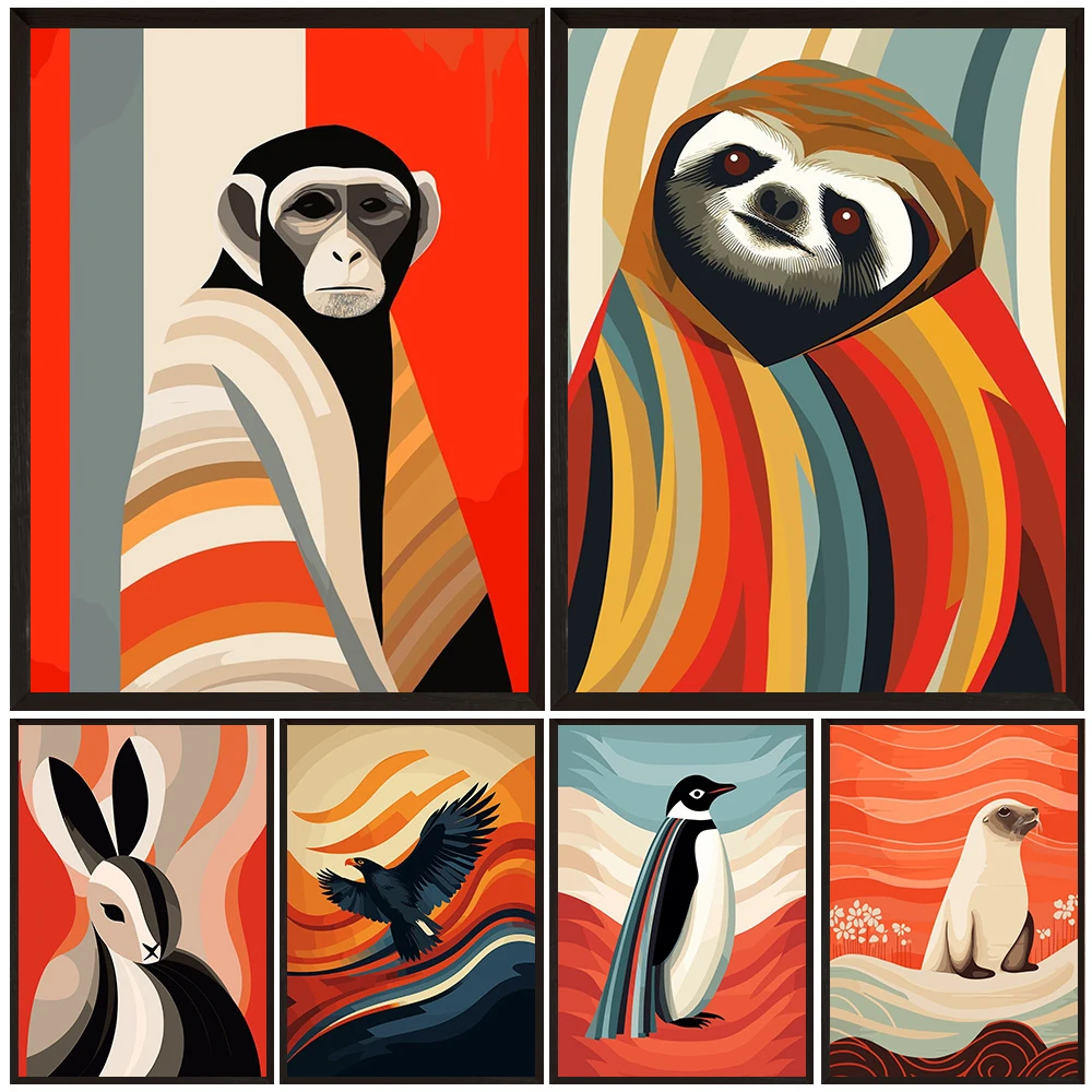 Rabbit,Kangaroo,Camel,Macaw,Zebra,Sloth,Abstract Wall Art Canvas Print,Colorful Animal Fantasy Illustration Art Poster And Print 
Rabbit,Kangaroo,Camel,Macaw,Zebra,Sloth,Abstract Wall Art Canvas Print,Colorful Animal Fantasy Illustration Art Poster And Print