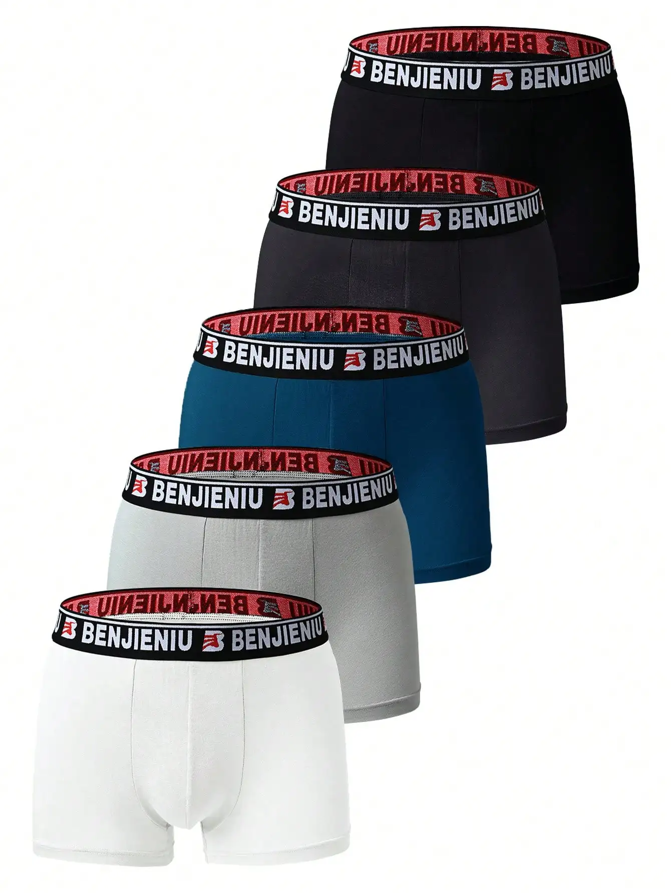 Mens Letter Print Elastic Waistband Boxer Briefs 5 Pack
Mens Letter Print Elastic Waistband Boxer Briefs 5 Pack