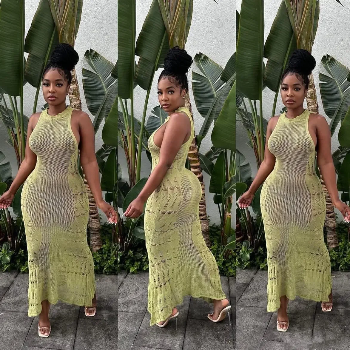 Women Elegant Crochet Sleeveless Long Midi Dress Knit Hollow Out 2025 Beach Holiday Evening Night Party Vestido Dresses
Women Elegant Crochet Sleeveless Long Midi Dress Knit Hollow Out 2025 Beach Holiday Evening Night Party Vestido Dresses
