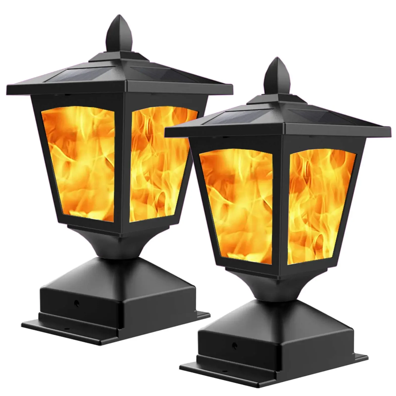 Solar Post Flame Light, Outdoor Deck Fence Post Cap Top LED Light Wih Flickering Flame, Waterproof, 4x4 5x5 6x6 Outdoor Garden
Solar Post Flame Light, Outdoor Deck Fence Post Cap Top LED Light Wih Flickering Flame, Waterproof, 4x4 5x5 6x6 Outdoor Garden