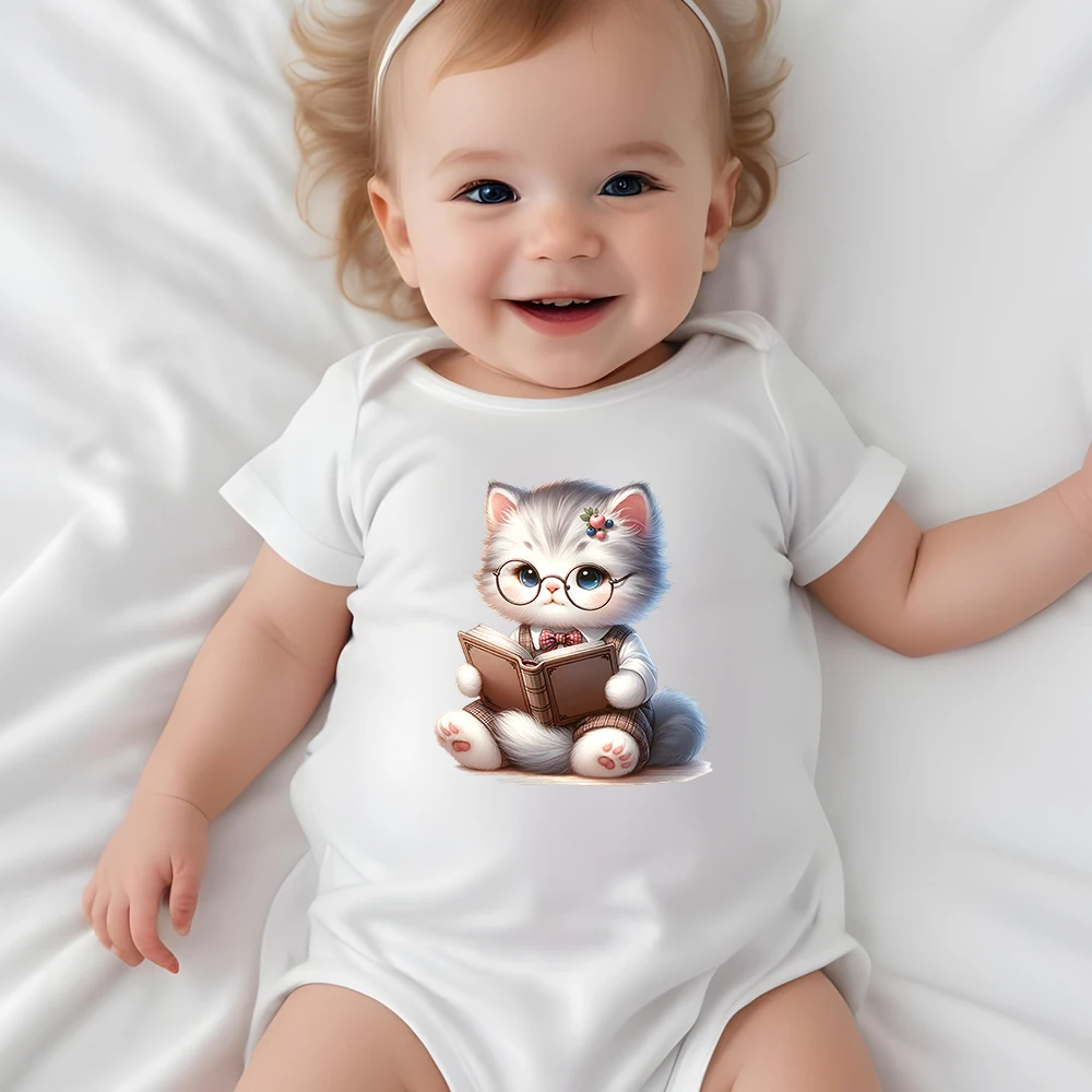 100% Cotton Onesie Let's Reading/ Kitten And Bunny Print Bodysuit Comfortable Cloth for Baby Jumpsuit for 0 To 12 Months Newborn
100% Cotton Onesie Let's Reading/ Kitten And Bunny Print Bodysuit Comfortable Cloth for Baby Jumpsuit for 0 To 12 Months Newborn