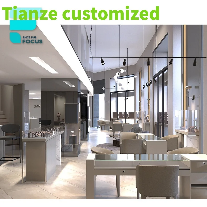 Customized-High End Glass Showcase jewellery shop interior design ideas with jewelry table and chair
Customized-High End Glass Showcase jewellery shop interior design ideas with jewelry table and chair