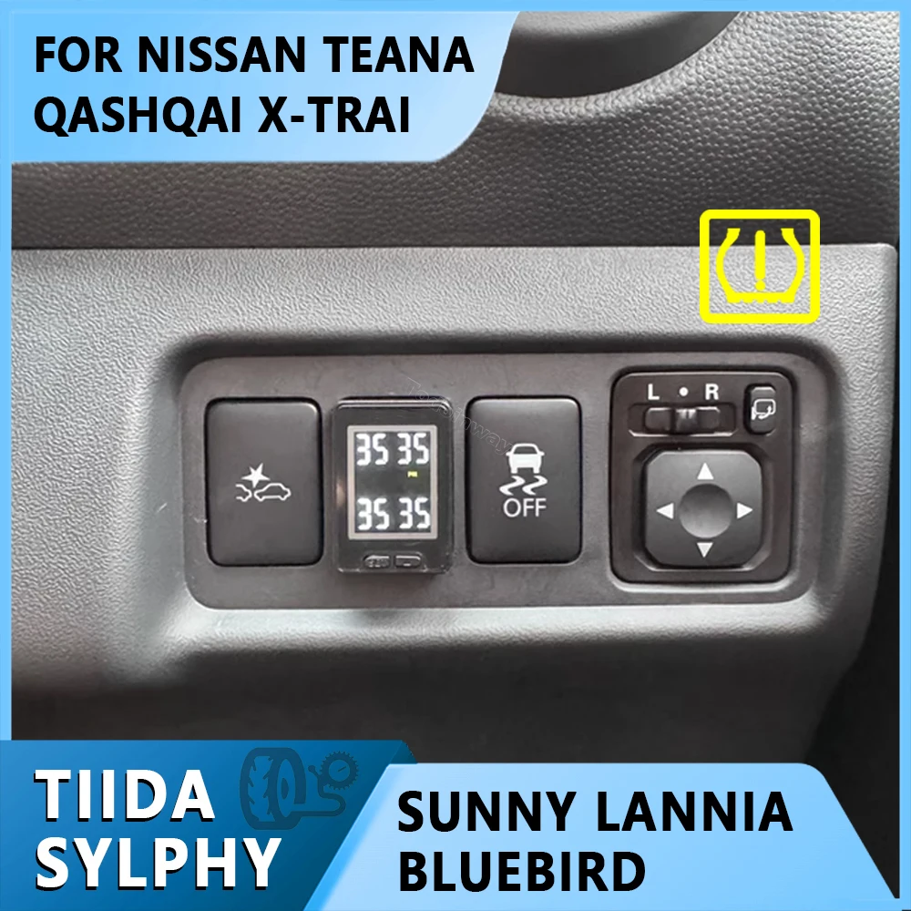 Беспроводной 4-сенсорный TPMS для Nissan Qashqai X-Trail Tiida 2008 Sylphy Sunny 2016 Teana, система контроля давления в шинах, интерьер
Беспроводной 4-сенсорный TPMS для Nissan Qashqai X-Trail Tiida 2008 Sylphy Sunny 2016 Teana, система контроля давления в шинах, интерьер