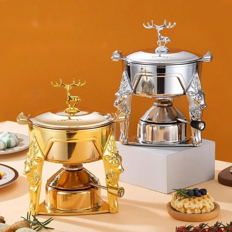 Stainless Steel Golden Small Hot Pot Light Luxury Commercial Single Cooking Pot Suitable for Gas Household Chinese Fondue
Stainless Steel Golden Small Hot Pot Light Luxury Commercial Single Cooking Pot Suitable for Gas Household Chinese Fondue