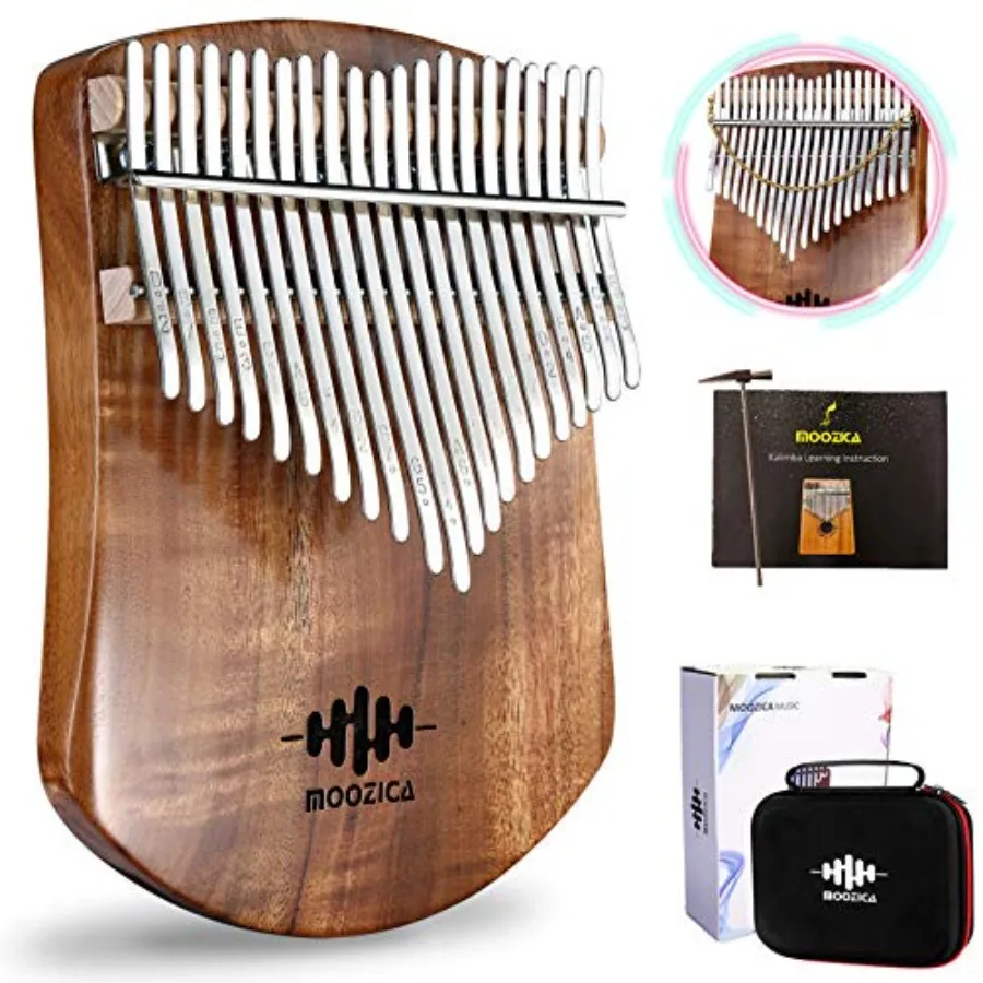 21 Keys Solid Koa Kalimba Thumb Piano for Professional Performance and Learning, Acacia Koa Wood, Natural Color, Includes Instr
21 Keys Solid Koa Kalimba Thumb Piano for Professional Performance and Learning, Acacia Koa Wood, Natural Color, Includes Instr