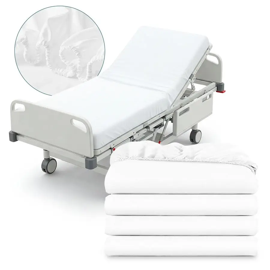 Pack Fitted Hospital Bed Sheets with Elastic All Around for a Double Brushed Ultra Soft Breathable 100 Microfiber Sheets, 36 x 8
Pack Fitted Hospital Bed Sheets with Elastic All Around for a Double Brushed Ultra Soft Breathable 100 Microfiber Sheets, 36 x 8