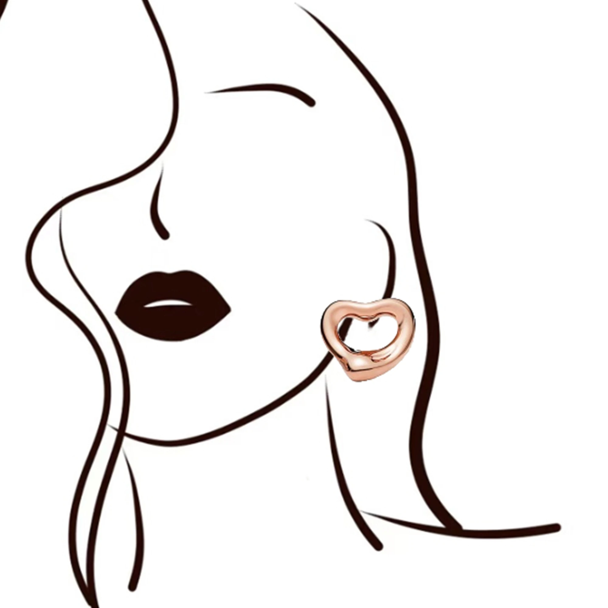 Sweet smooth heart-shaped earrings made of pure silver S925, high-quality light luxury earrings by Elsa Peretti ® Series Gifts
Sweet smooth heart-shaped earrings made of pure silver S925, high-quality light luxury earrings by Elsa Peretti ® Series Gifts