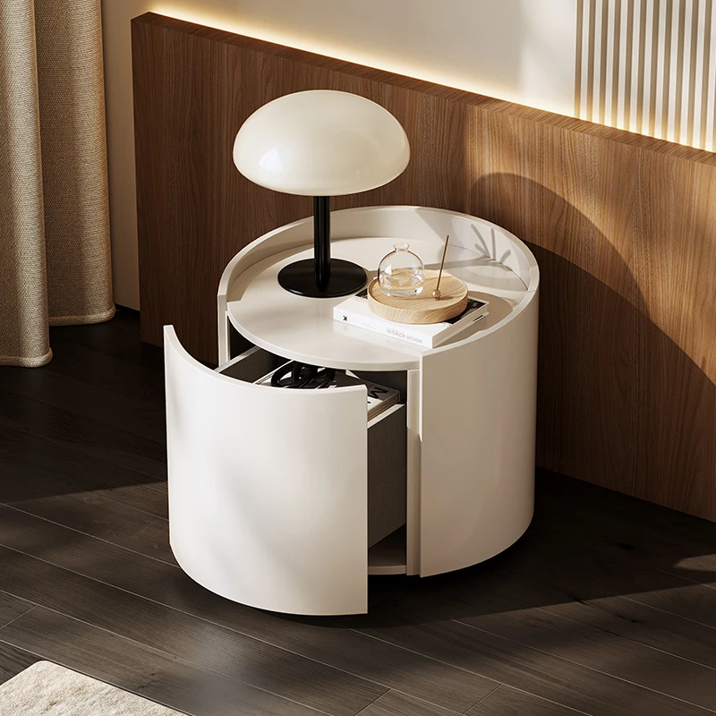 Cream wind bedside table Italian paint storage cabinet Simple bedroom cabinet Modern high-end side cabinet
Cream wind bedside table Italian paint storage cabinet Simple bedroom cabinet Modern high-end side cabinet