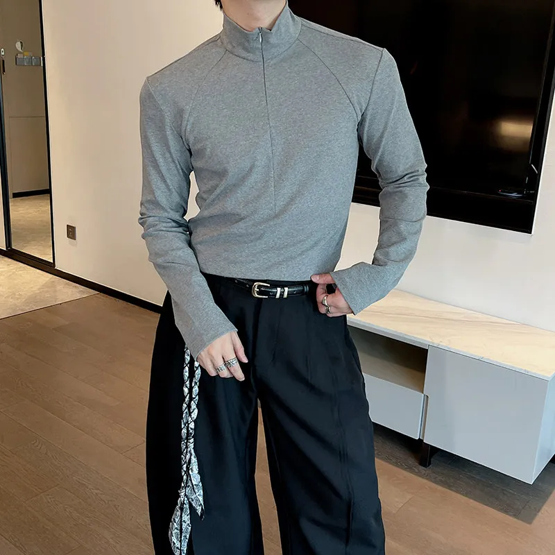 American Sle Zipper Long Sve Slim Fit Hoodie Men's Autumn Winter High End Color Simple Inner Wear T-irt
American Sle Zipper Long Sve Slim Fit Hoodie Men's Autumn Winter High End Color Simple Inner Wear T-irt