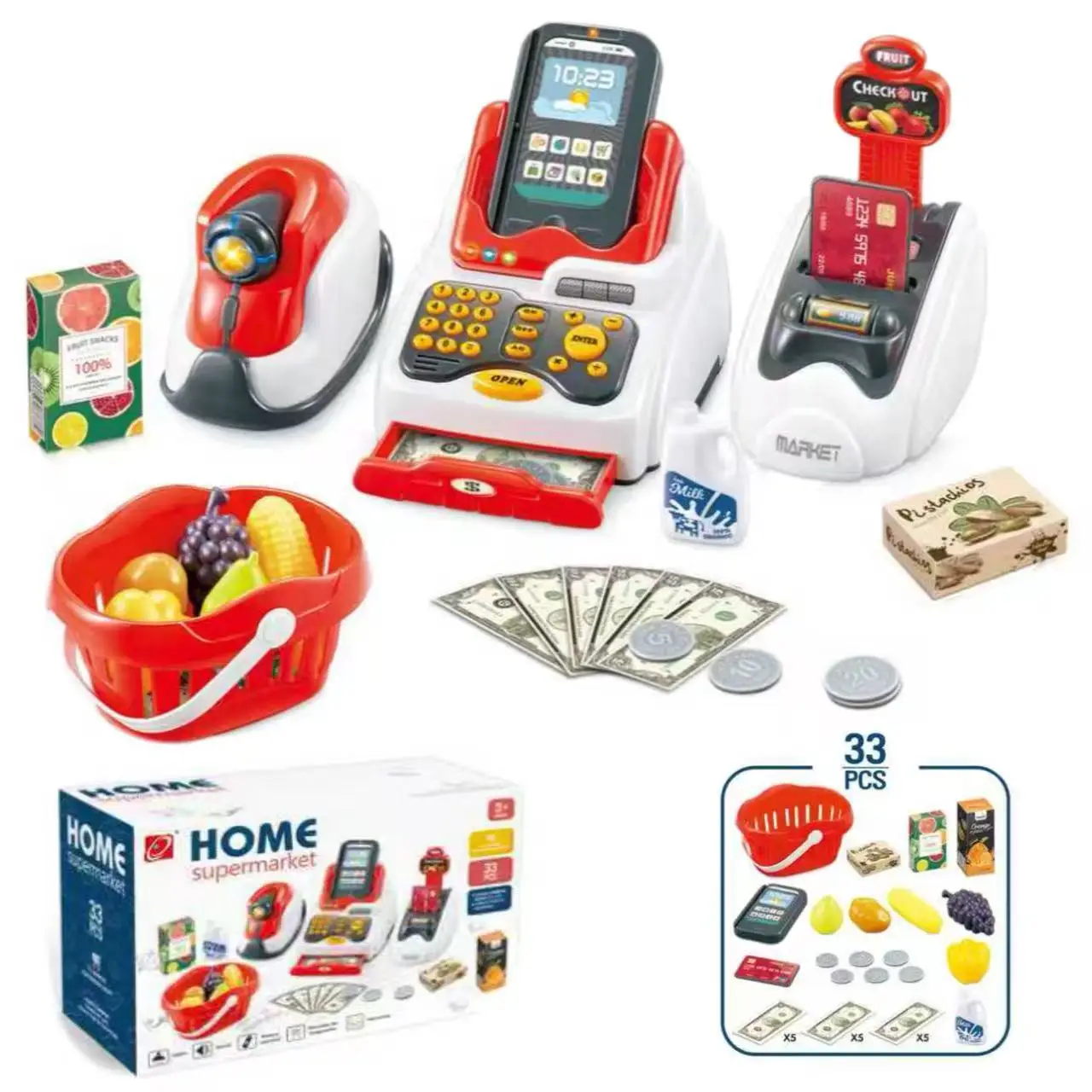 Simulation Electronic Cashier Register Toy Pretend Grocery Shopping Game With Light Sound For Boys Girls Age 3 To 8
Simulation Electronic Cashier Register Toy Pretend Grocery Shopping Game With Light Sound For Boys Girls Age 3 To 8