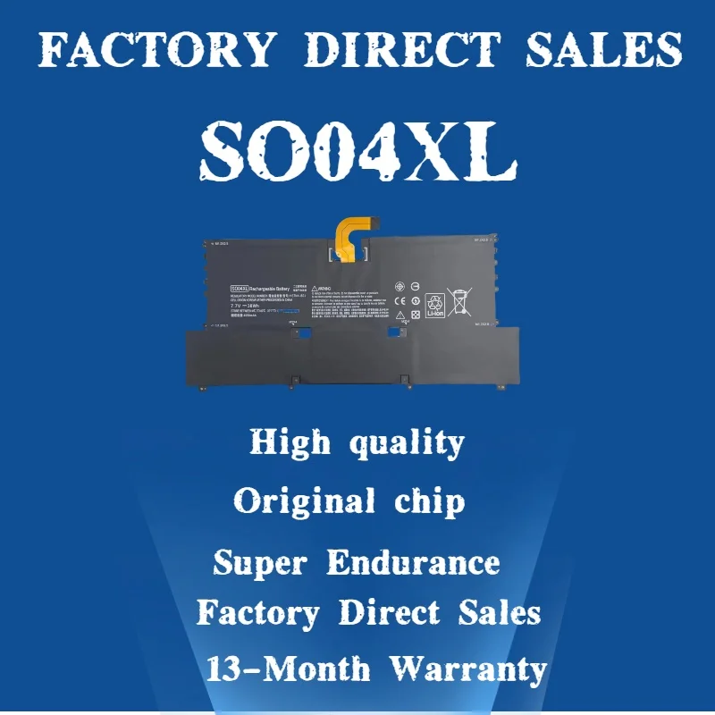 SO04XL Laptop Battery For HP Spectre 13 13-V016TU 13-V015TU 13-V014TU 13-V000 Series 844199-855 843534-1C1 H
SO04XL Laptop Battery For HP Spectre 13 13-V016TU 13-V015TU 13-V014TU 13-V000 Series 844199-855 843534-1C1 H