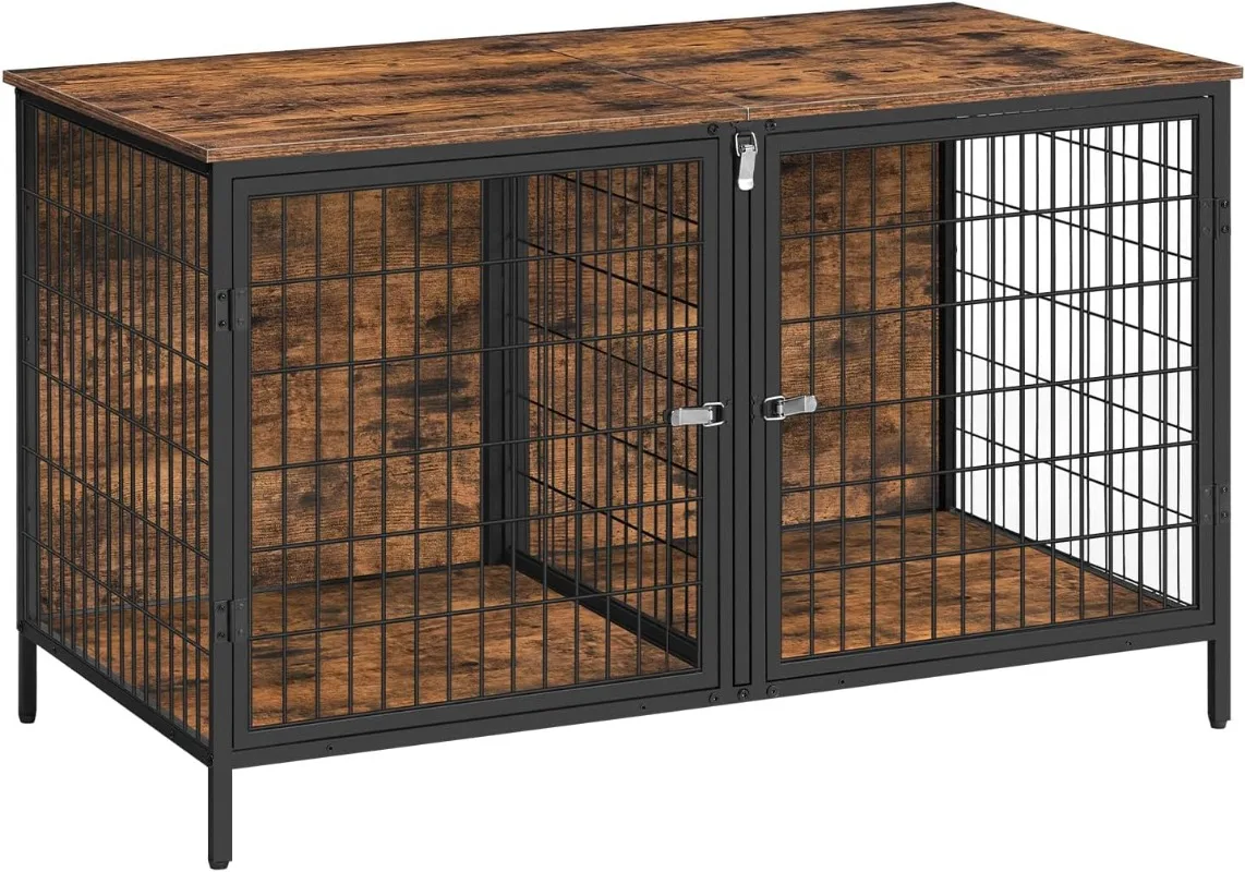 Dog Crate Furniture for 2 Dogs, for Small Medium Dog, Indoor Dog House End Table, Rustic Brown DCHR1201
Dog Crate Furniture for 2 Dogs, for Small Medium Dog, Indoor Dog House End Table, Rustic Brown DCHR1201