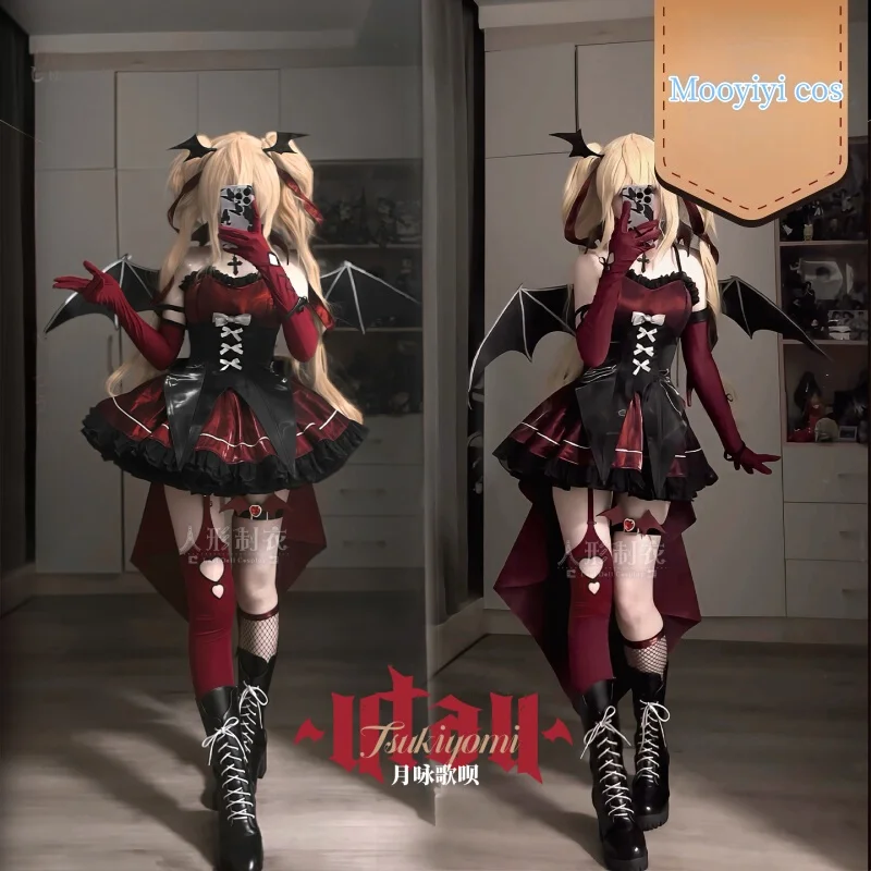 Костюм Tsukiyomi Utau для косплея на Хэллоуин, Рождество, ролевая вечеринка, комикс, размер S-XL, новое женское платье Лолита 
Костюм Tsukiyomi Utau для косплея на Хэллоуин, Рождество, ролевая вечеринка, комикс, размер S-XL, новое женское платье Лолита