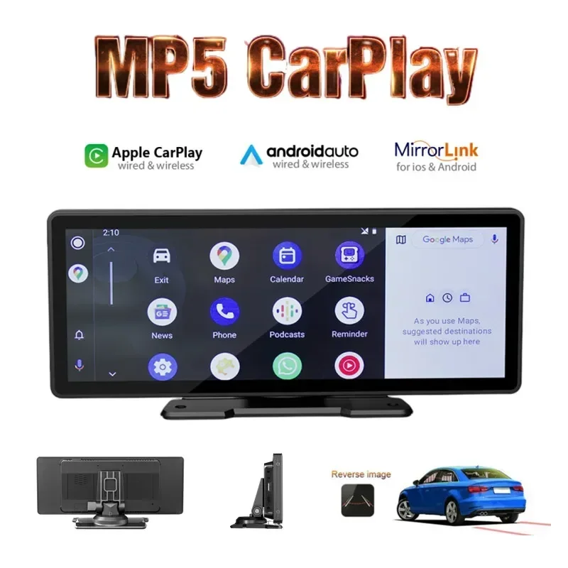 10.26'' Car Monitor with Wireless CarPlay Android Auto HD Screen Camera Bluetooth FM Transmitter USB TF Video Player for Vehicle
10.26'' Car Monitor with Wireless CarPlay Android Auto HD Screen Camera Bluetooth FM Transmitter USB TF Video Player for Vehicle