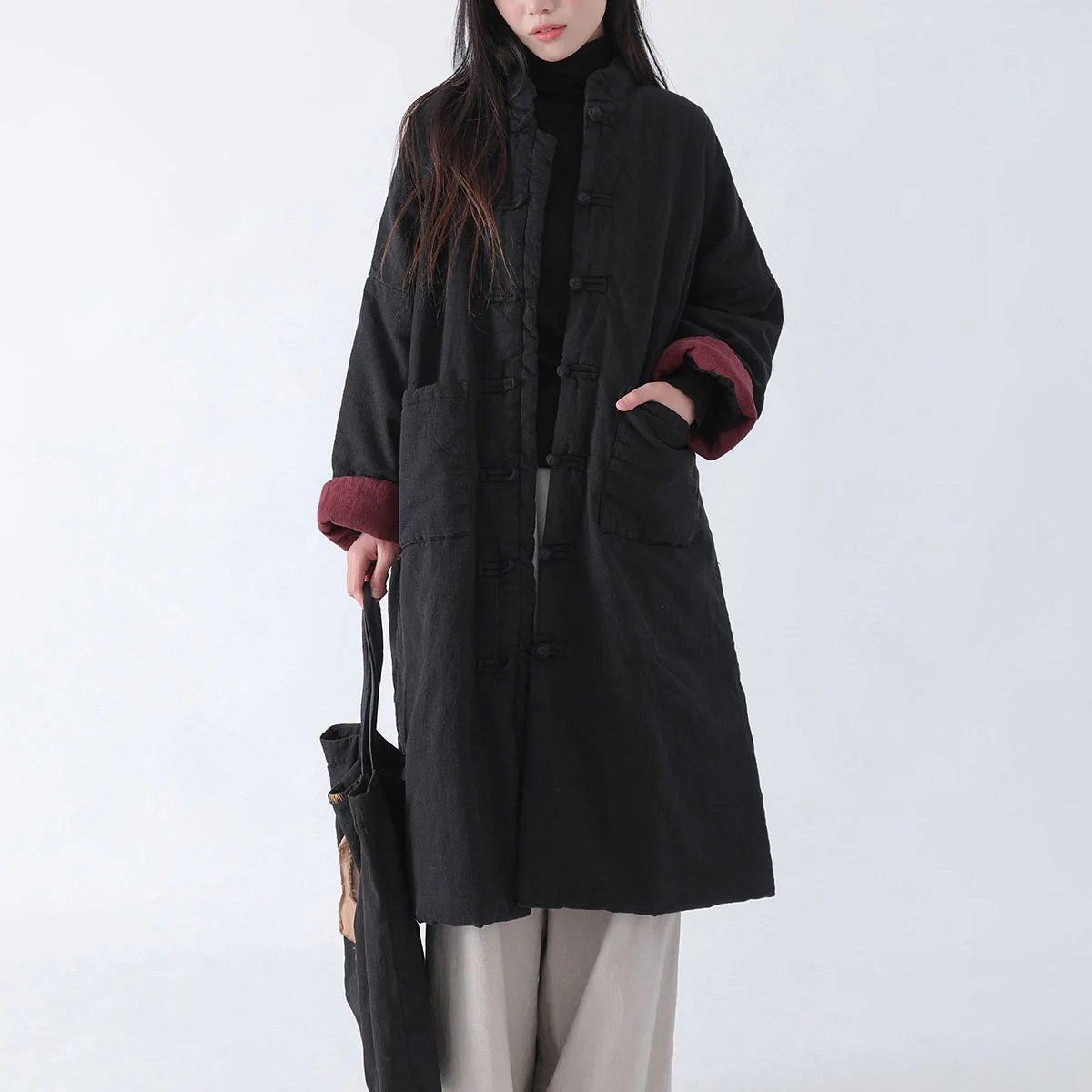 LZJN New Chinese Style Winter Retro Cotton Padded Jacket with Light National Style Lapel Button Buddhist Zen and Layman's Garmen
LZJN New Chinese Style Winter Retro Cotton Padded Jacket with Light National Style Lapel Button Buddhist Zen and Layman's Garmen