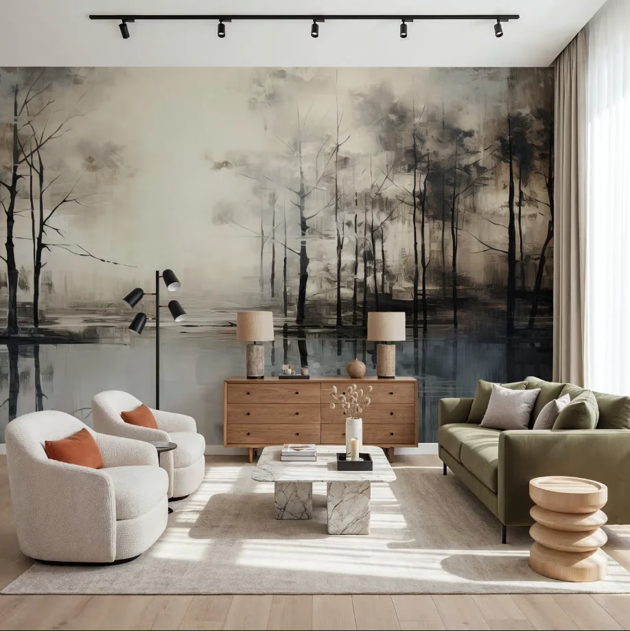Custom sized murals, misty forests, blurred gray beige and white oil paintings, forest backgrounds, decorative wallpapers, mural
Custom sized murals, misty forests, blurred gray beige and white oil paintings, forest backgrounds, decorative wallpapers, mural