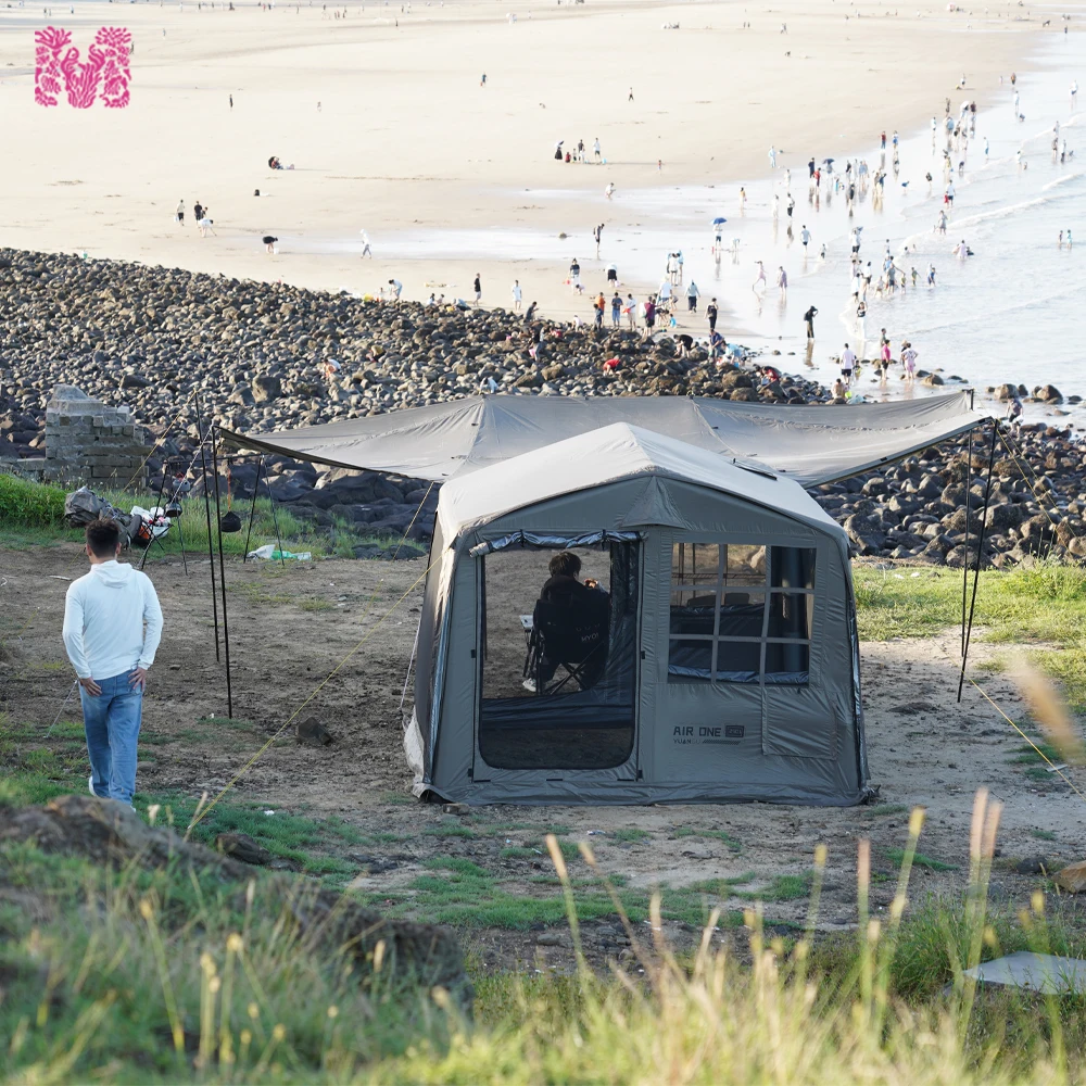 Waterproof House Air Tent Easy Setup Glamping Tent 5-8 People Camping Inflatable Outdoor Tent
Waterproof House Air Tent Easy Setup Glamping Tent 5-8 People Camping Inflatable Outdoor Tent