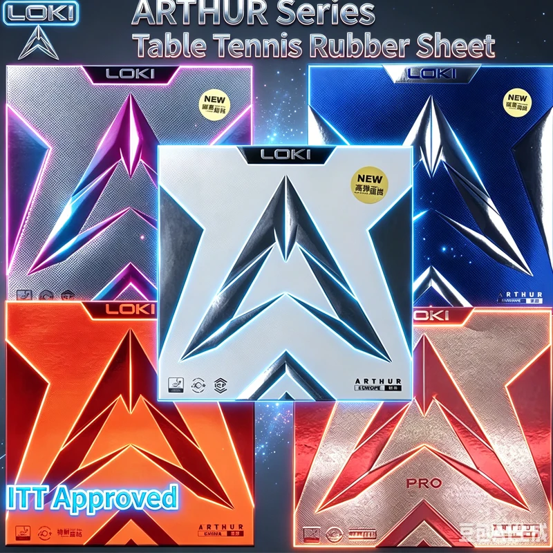 LOKI ARTHUR SERIES Professional Table Tennis Rubbers Pimples in with 2.1mm Sponge ITTF Approved High Rebound Ping Pong Rubber
LOKI ARTHUR SERIES Professional Table Tennis Rubbers Pimples in with 2.1mm Sponge ITTF Approved High Rebound Ping Pong Rubber