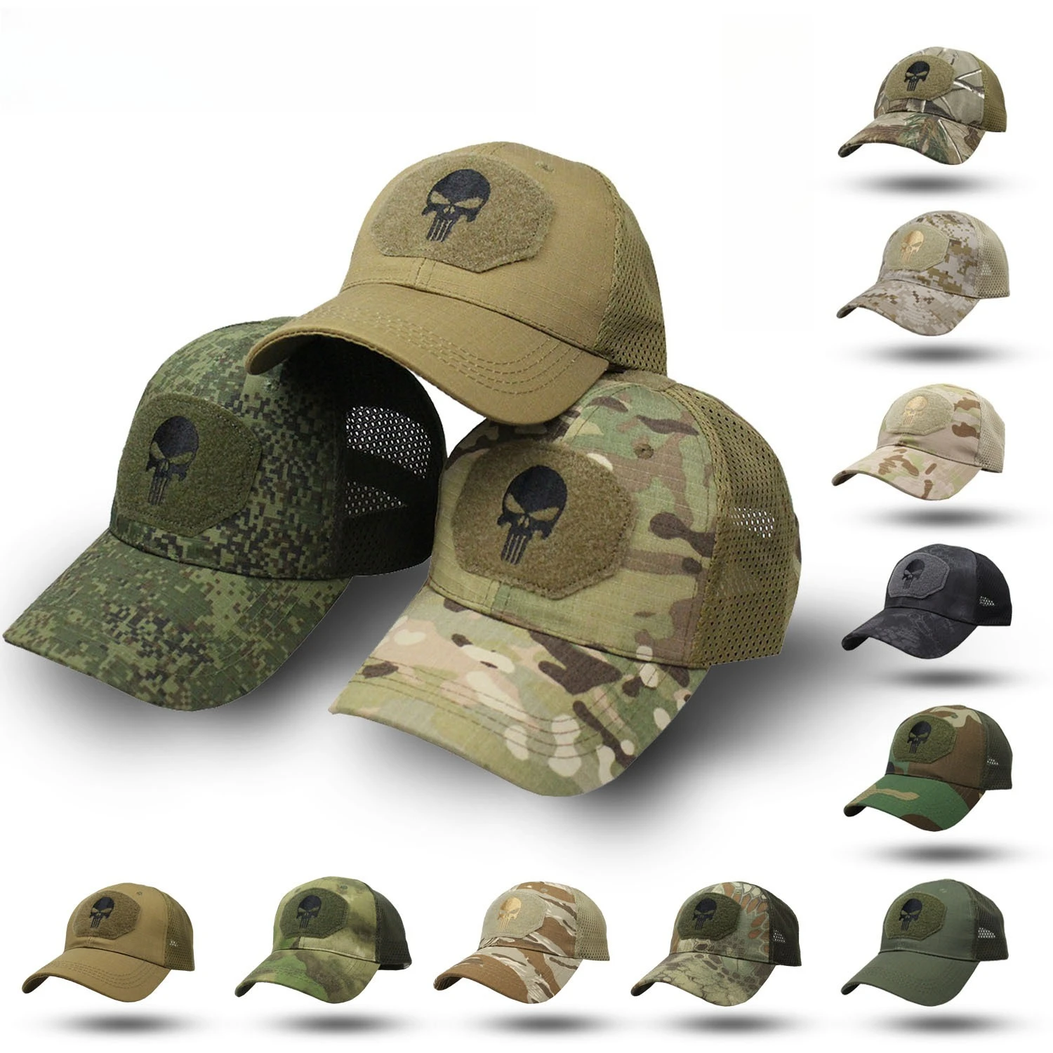 Baseball Caps Camouflage Trucker Hat Outdoor Sports Hiking Camping Hunting Combat Paintball Adjustable Mesh Snapback Sun Hats
Baseball Caps Camouflage Trucker Hat Outdoor Sports Hiking Camping Hunting Combat Paintball Adjustable Mesh Snapback Sun Hats