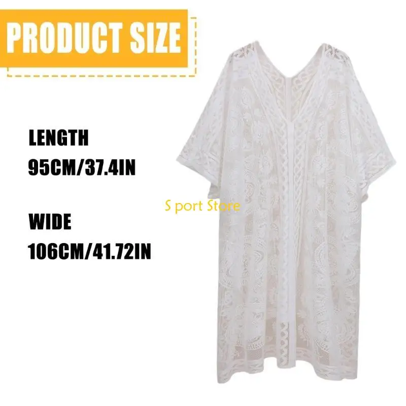 U2JB Elegant Lace Swimsuit Cover Up for Women See Through Bathing Suit Coverup Lace Sheer Beach Coverup for Beach Parties
U2JB Elegant Lace Swimsuit Cover Up for Women See Through Bathing Suit Coverup Lace Sheer Beach Coverup for Beach Parties