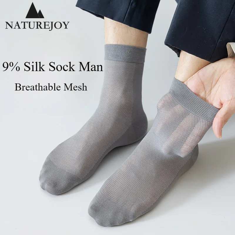 3 Pairs/lot Business Men Socks 9%Silk Mesh Ultra-thin Socks Man Breathable Boneless Durable Summer Dressy Short Socks Set Crew
3 Pairs/lot Business Men Socks 9%Silk Mesh Ultra-thin Socks Man Breathable Boneless Durable Summer Dressy Short Socks Set Crew