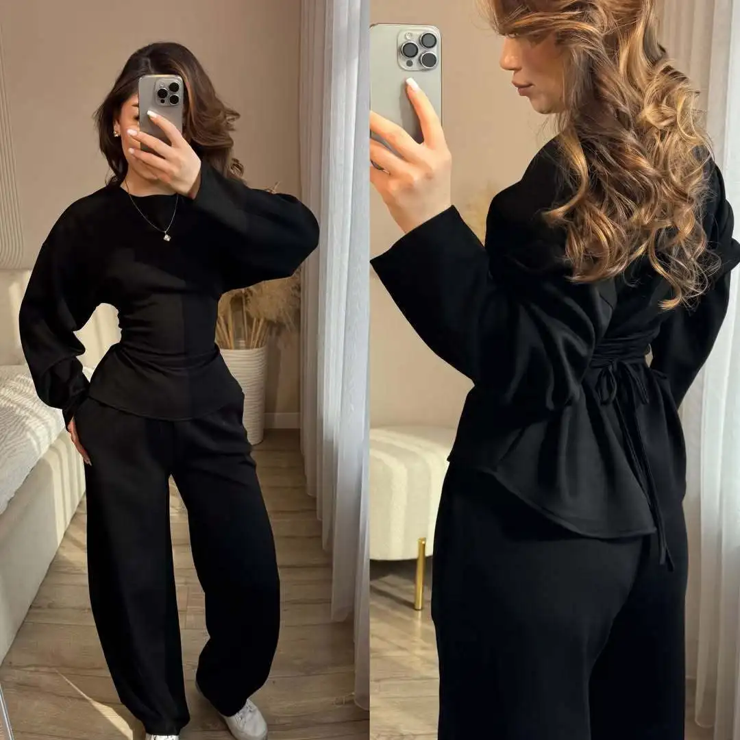 UltraComfortable Set Adjustable Drawstring Waist Set Round Neck BreathableFabric Set High Waisted PalazzoPants Outfit
UltraComfortable Set Adjustable Drawstring Waist Set Round Neck BreathableFabric Set High Waisted PalazzoPants Outfit