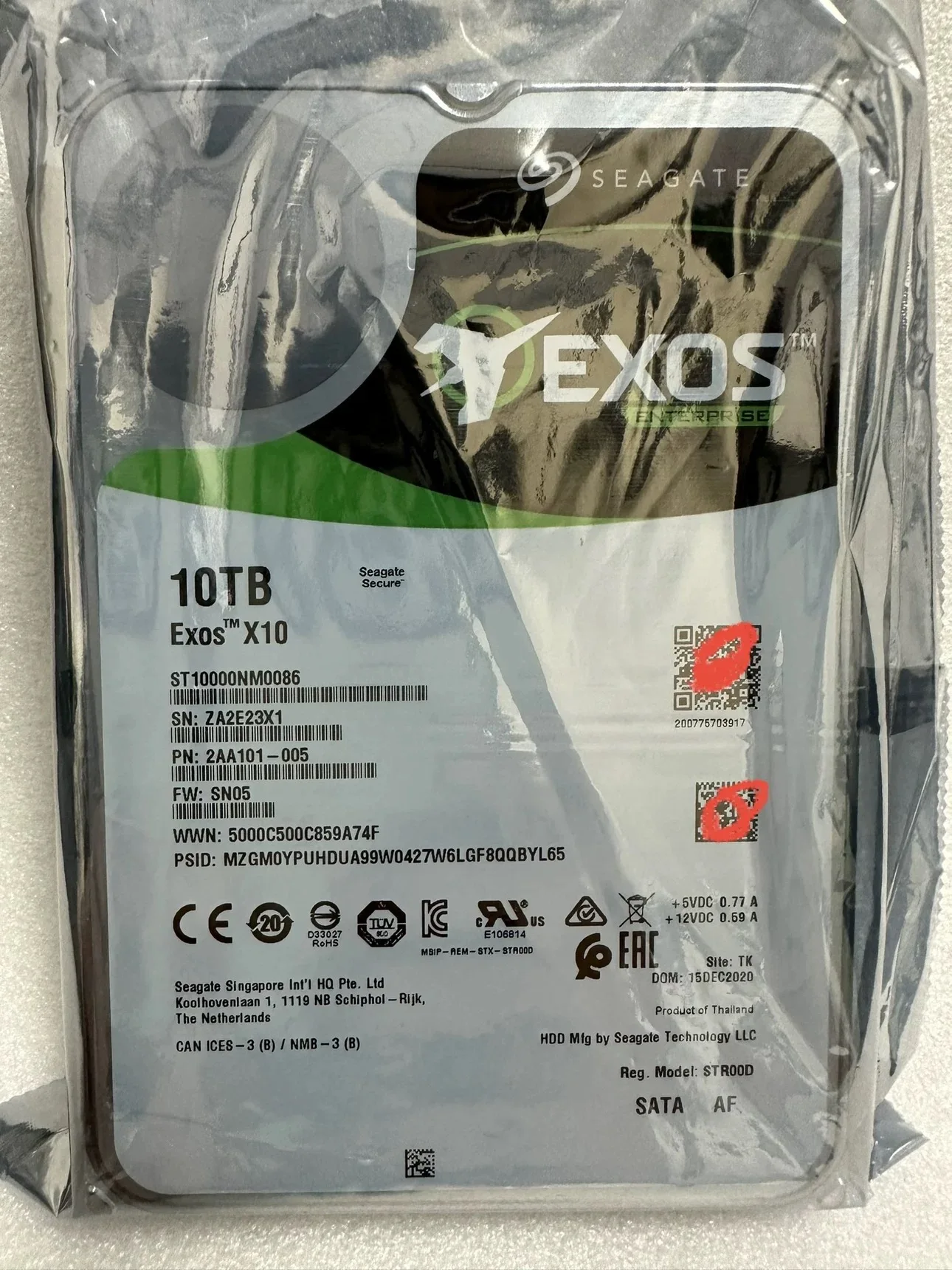 ST10000NM0086 Enterprise 10TB Exos X10 256MB SATA 3.5" 6Gb/s Hard Drive
ST10000NM0086 Enterprise 10TB Exos X10 256MB SATA 3.5" 6Gb/s Hard Drive