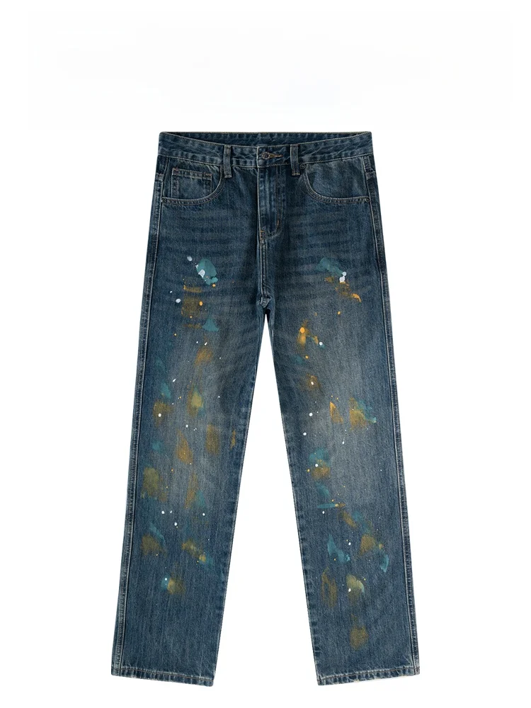 BAIRBAOLIY American Retro fiti Dyeing Loose Straight Men's Jeans Faionable Versatile Casual Cotton Polyester Blend
BAIRBAOLIY American Retro fiti Dyeing Loose Straight Men's Jeans Faionable Versatile Casual Cotton Polyester Blend