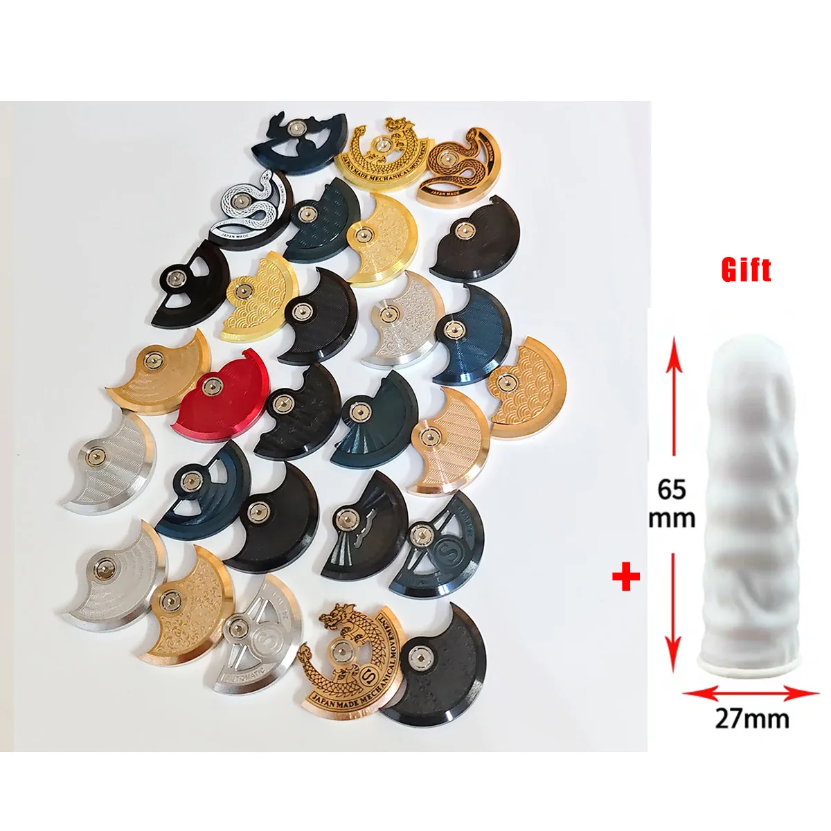 Black and Blue Rose Gold NH35 Rotor with Finger Cots Watch Movement Hammer Rotor Replace Part
Black and Blue Rose Gold NH35 Rotor with Finger Cots Watch Movement Hammer Rotor Replace Part