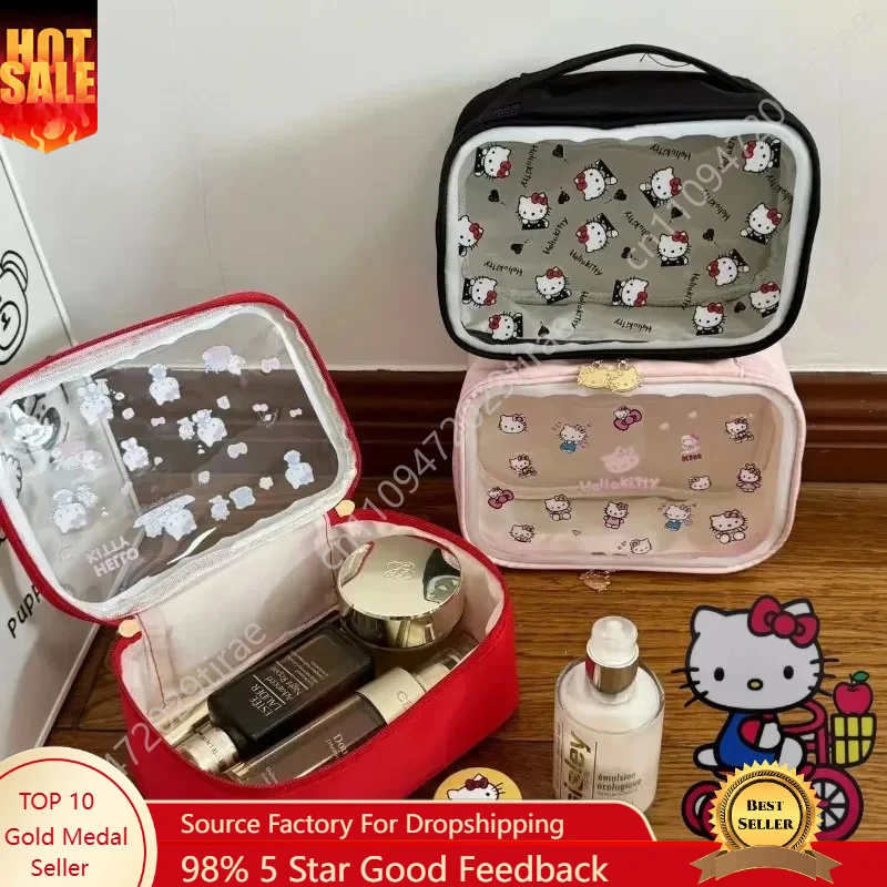 Hello Kitty Large Capacity Toiletry Storage Bag Y2K Transparent Cosmetic Bag Travel Portable Makeup Bag Gift Cos Accessories
Hello Kitty Large Capacity Toiletry Storage Bag Y2K Transparent Cosmetic Bag Travel Portable Makeup Bag Gift Cos Accessories