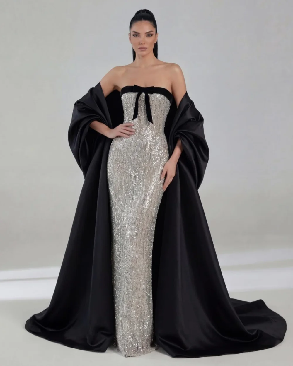 Customized Modern Style Women Jersey Sequined Bow Sheath Evening Dresses Formal Strapless Sleeveless Floor Lenght Prom Dresses
Customized Modern Style Women Jersey Sequined Bow Sheath Evening Dresses Formal Strapless Sleeveless Floor Lenght Prom Dresses