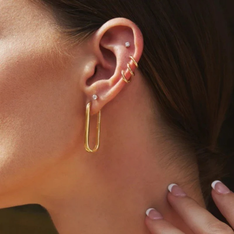 New Fashion Gold Silver Geometric Ellipse U Shaped Earrings Women Minimalist Lightweight Jewelry
New Fashion Gold Silver Geometric Ellipse U Shaped Earrings Women Minimalist Lightweight Jewelry