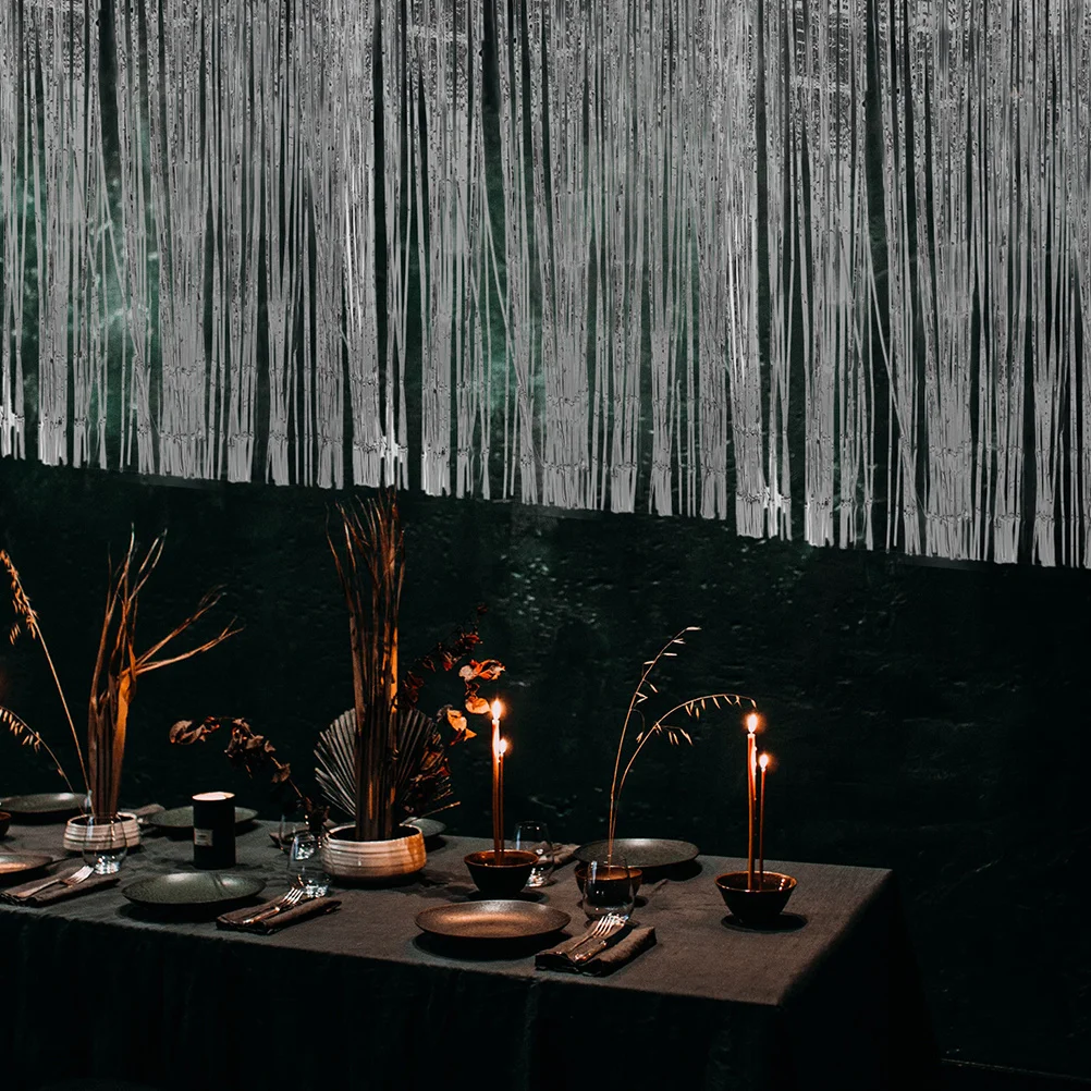 4pcs Fringe Curtain Backdrop Rain Tassel Decor For Party Wedding Birthday Festival Tinsel Streamer Background Hanging Foil Door
4pcs Fringe Curtain Backdrop Rain Tassel Decor For Party Wedding Birthday Festival Tinsel Streamer Background Hanging Foil Door