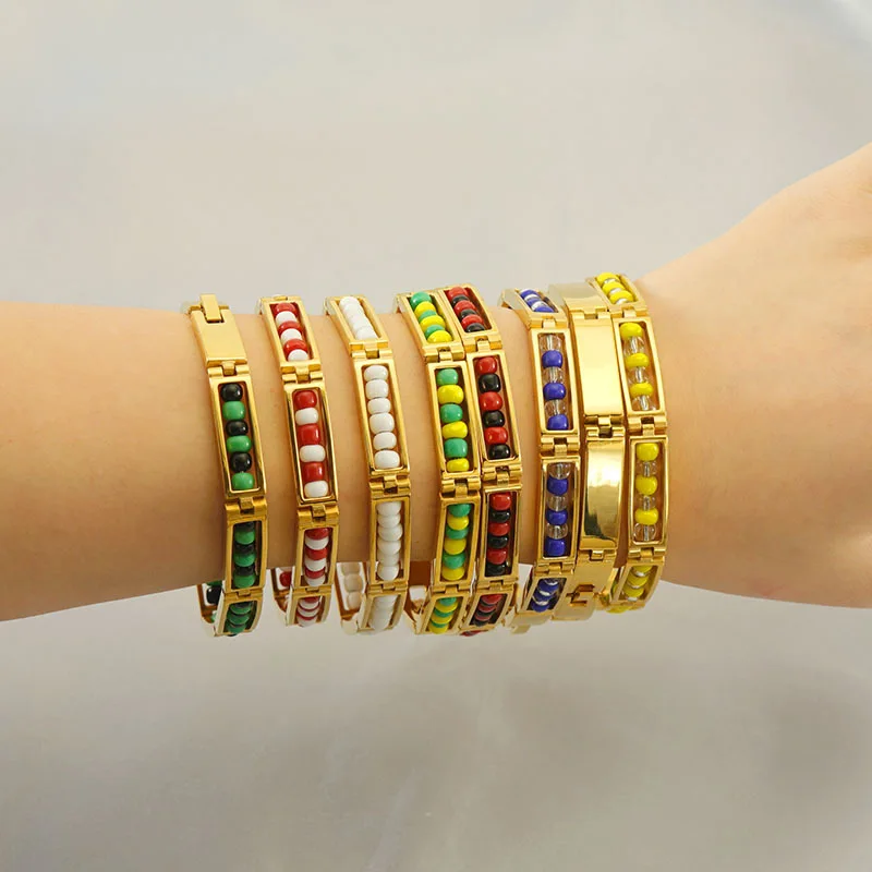 G&D New Arrival Stainless Steel Ourla Oshun Santeria Bracelet Mix Beads Babalawo Bangle For Women/Men Protection Jewerly Gift
G&D New Arrival Stainless Steel Ourla Oshun Santeria Bracelet Mix Beads Babalawo Bangle For Women/Men Protection Jewerly Gift