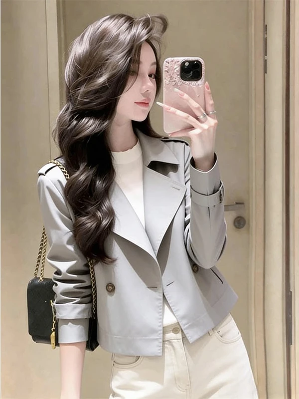 Korean Style Short Coat Jacket Women's Spring Autumn New Long Sleeve Turn-down Collar Compact Versatile Slimming Trendy Outer...
Korean Style Short Coat Jacket Women's Spring Autumn New Long Sleeve Turn-down Collar Compact Versatile Slimming Trendy Outer...