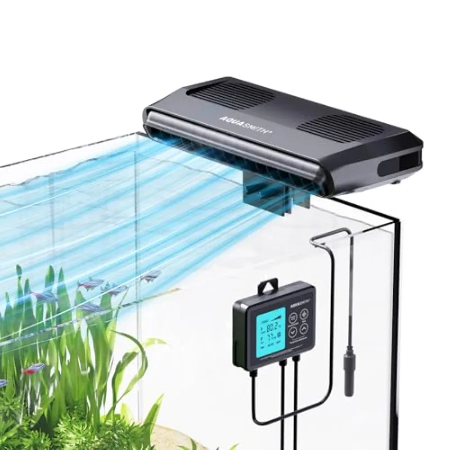 Aquarium Chiller Fan, Fish Tank Cooler with Temperature Control, Minimum Setting 59℉, Auto Start/Stop, Refrigeration Effect 3-7
Aquarium Chiller Fan, Fish Tank Cooler with Temperature Control, Minimum Setting 59℉, Auto Start/Stop, Refrigeration Effect 3-7
