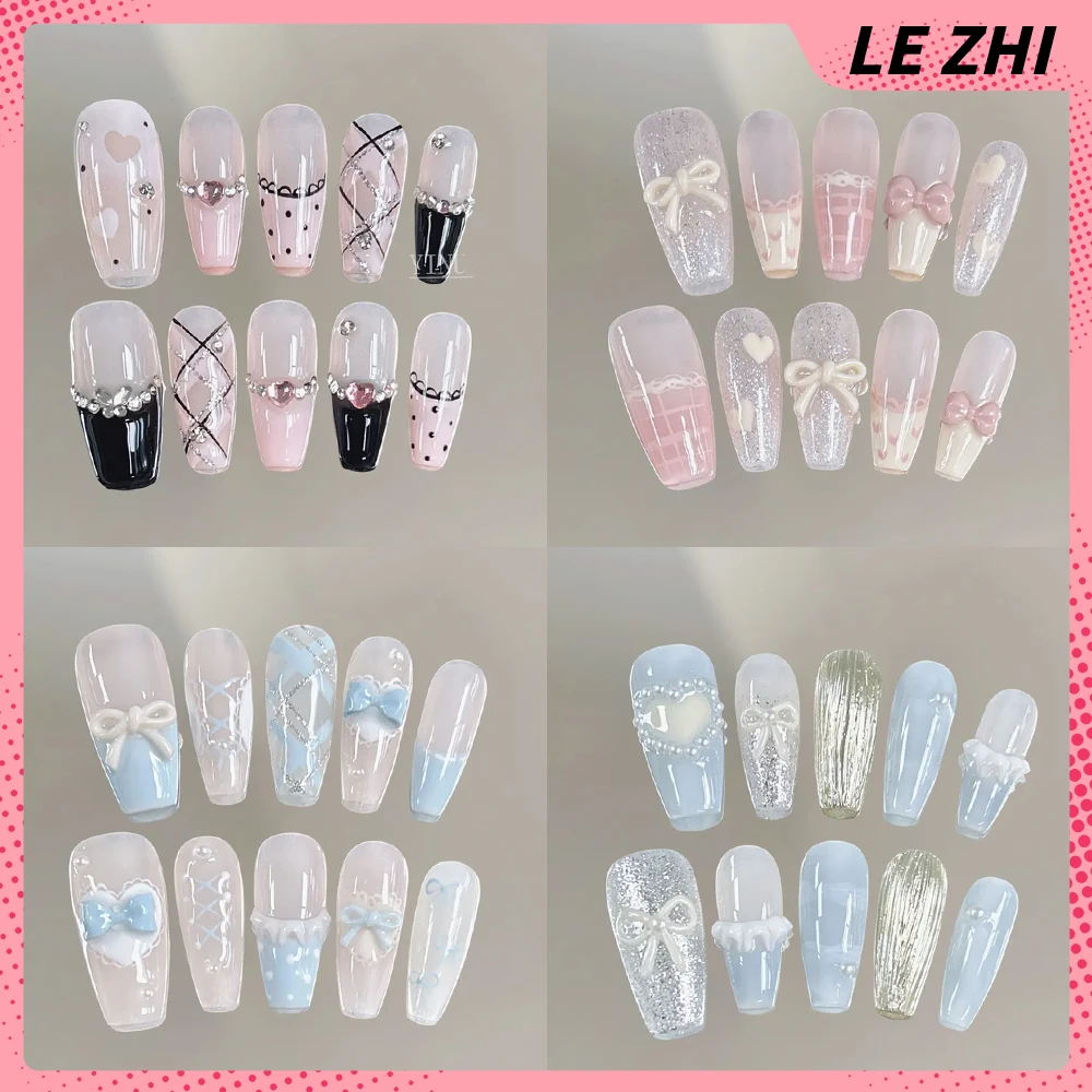 Sweet Cute Handmade Long Coffin Wearable Nail Party Sticker Colorful Cat Eyes Bowknot Pearl Diamond Flower French Press On Nails
Sweet Cute Handmade Long Coffin Wearable Nail Party Sticker Colorful Cat Eyes Bowknot Pearl Diamond Flower French Press On Nails
