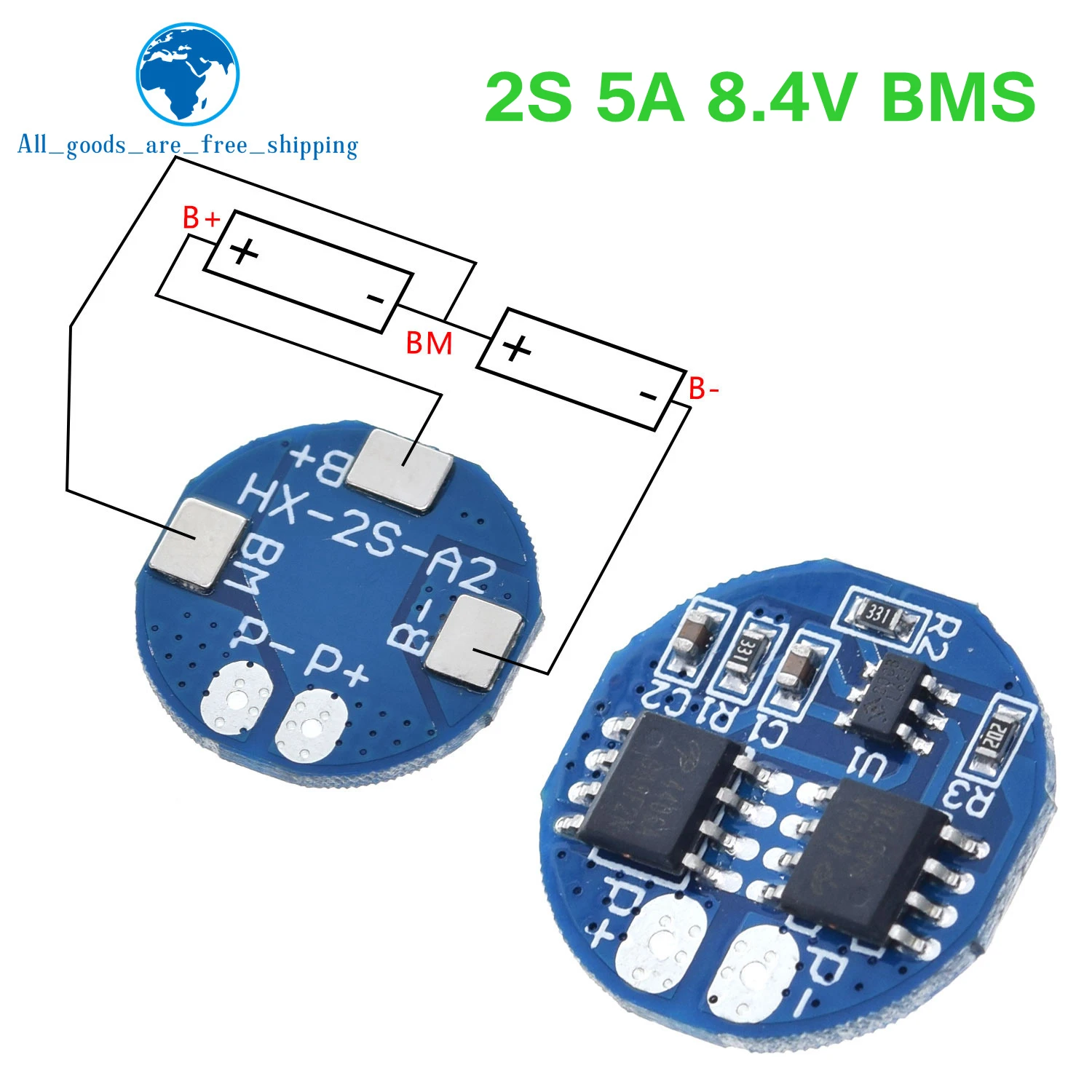 TZT 1/3pcs 2S 5A Li-ion Lithium Battery 7.4v 8.4V 18650 Charger Protection Board bms pcm for li-ion lipo battery cell pack
TZT 1/3pcs 2S 5A Li-ion Lithium Battery 7.4v 8.4V 18650 Charger Protection Board bms pcm for li-ion lipo battery cell pack